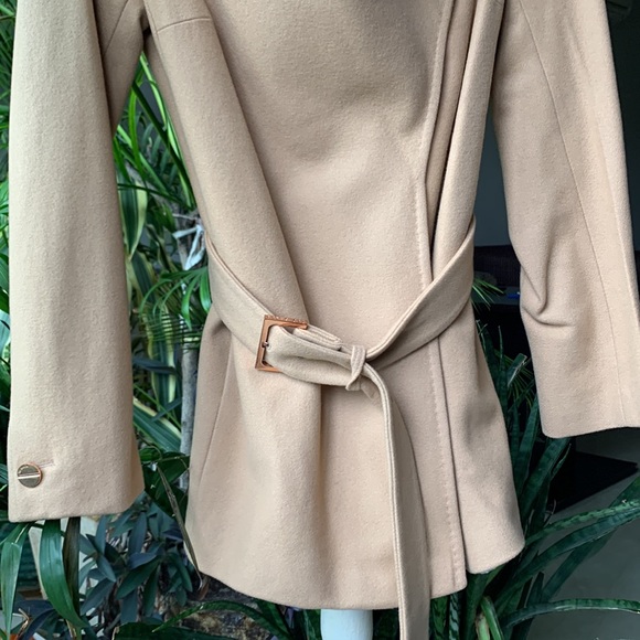 TED BAKER London coat. Camel color. Rose gold trimmings. Winter coat - Picture 5 of 17